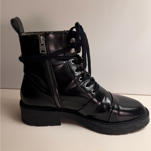 All saints WOMENS Black Patent Leather Donita boots US 9 - EU39 - Picture 4 of 8